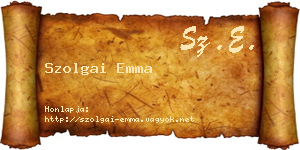Szolgai Emma névjegykártya